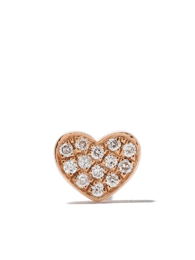 Shop As29 18kt Rose Gold Miami Heart Diamond Stud Earrings