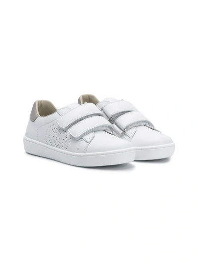 Shop Gucci Touch-strap Fastening Sneakers In White