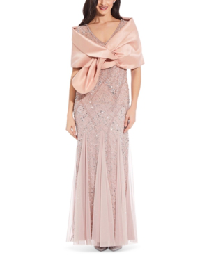 adrianna papell satin wrap