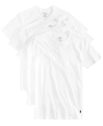 Shop Polo Ralph Lauren Men's Undershirt, Slim Fit Classic Cotton Crews 3 Pack