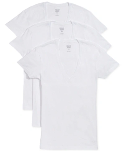 Shop 2(x)ist Men's Slim-fit Deep V-neck 3 Pack Undershirt
