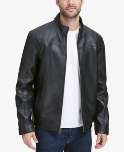 Shop Cole Haan Men's Smooth Leather Jacket, Created For Macy's