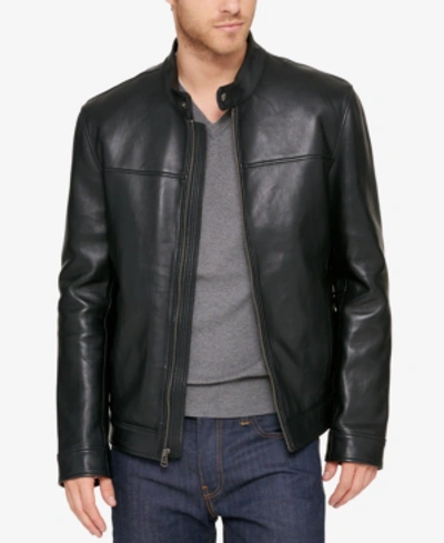 Shop Cole Haan Men's Leather Moto Jacket
