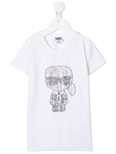 Shop Karl Lagerfeld Karl Logo Print T-shirt In White