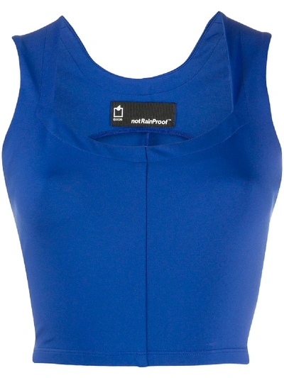 Shop Styland Cropped Tank Top In Blue
