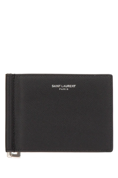 Shop Saint Laurent Bill Clip Bi In Black