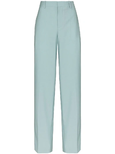 Shop Givenchy Tailored Wide-leg Trousers In Blue