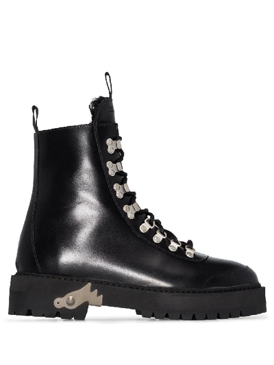 Shop Off-white Hiking Boots In Black