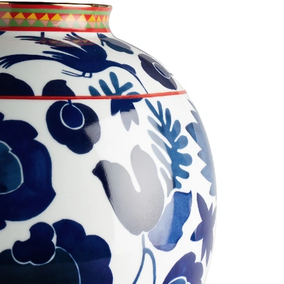 La Doublej Big Bubble Vase In Wildbird Blu