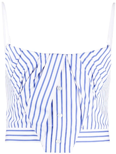 Shop Alexander Wang Tucked Bustier Top In White