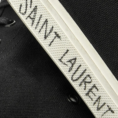Shop Saint Laurent Malibu Logo Sole Mid Sneaker In Black
