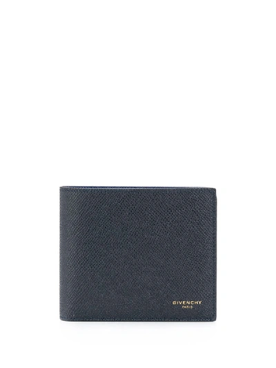 Shop Givenchy Logo-print Bifold Wallet In Blue