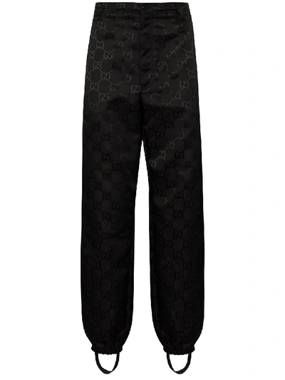 Shop Gucci Monogram Logo Track Pants In Black