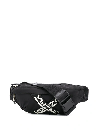 Shop Kenzo Logo Cross-strap Belt Bag In Black