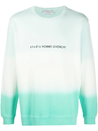 Shop Givenchy Ombré-print Sweatshirt In Green
