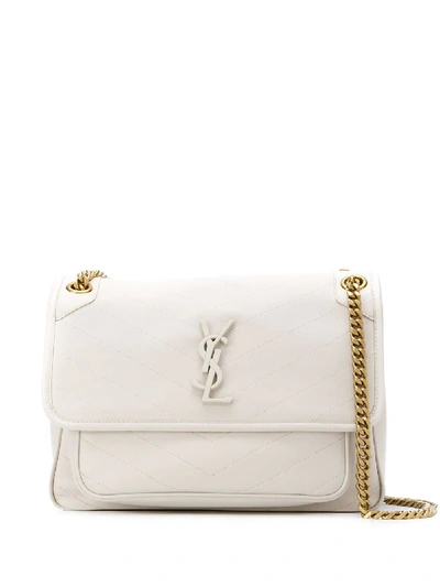 Shop Saint Laurent Medium Niki Shoulder Bag In Neutrals