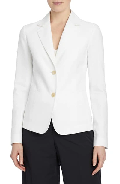 Shop Lafayette 148 Fitz Cotton & Linen Blazer In White