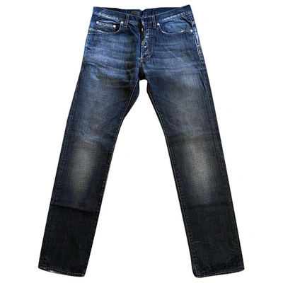 Pre-owned Dior Blue Cotton Jeans