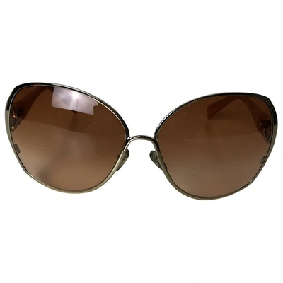 Pre-owned Giorgio Armani Orange Metal Sunglasses