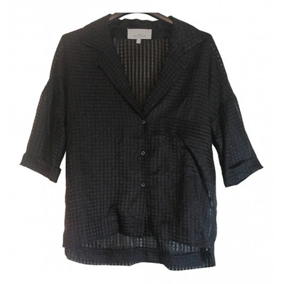 Pre-owned Studio Nicholson Black Silk  Top