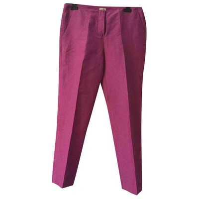 Pre-owned Armani Collezioni Linen Trousers