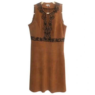 Pre-owned Manoush Camel Suede Dress