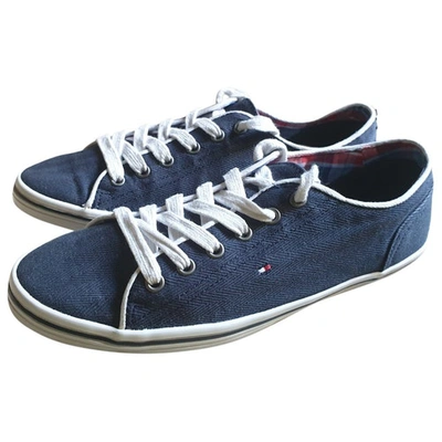 Pre-owned Tommy Hilfiger Blue Cloth Trainers