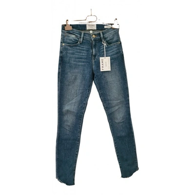 Pre-owned Frame Blue Cotton - Elasthane Jeans