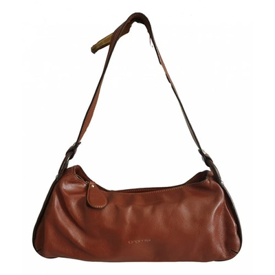 Pre-owned Cromia Leather Handbag In Brown