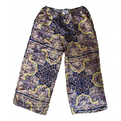 Pre-owned Carven Multicolour Silk Trousers