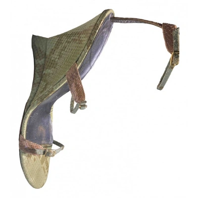 Pre-owned Emanuel Ungaro Multicolour Python Sandals