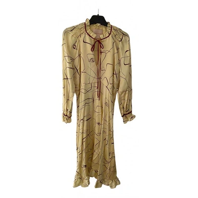 Pre-owned Roksanda Yellow Silk Dress