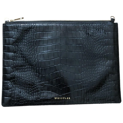 Pre-owned Whistles Black Leather Clutch Bag