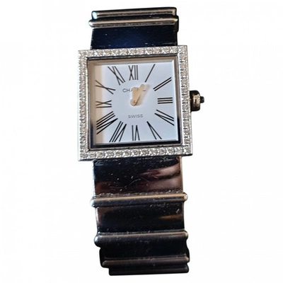 Pre-owned Chanel Mademoiselle Watch In Silver