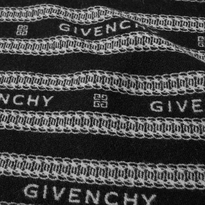 Shop Givenchy Chain Jacquard Logo Scarf In Black