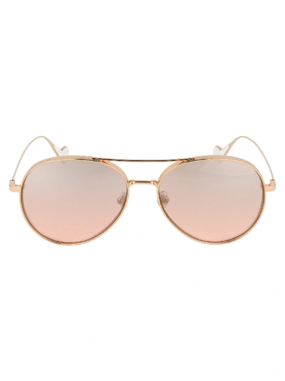 Shop Moncler Sunglasses In Z Gold