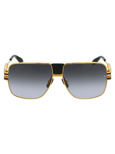 Shop Balmain Sunglasses In Gold Matte Black Black W/dark Grey To Clear Ar