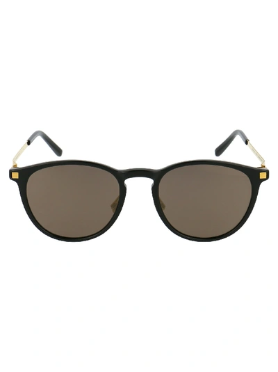 Shop Mykita Sunglasses In Black/glossy Gold