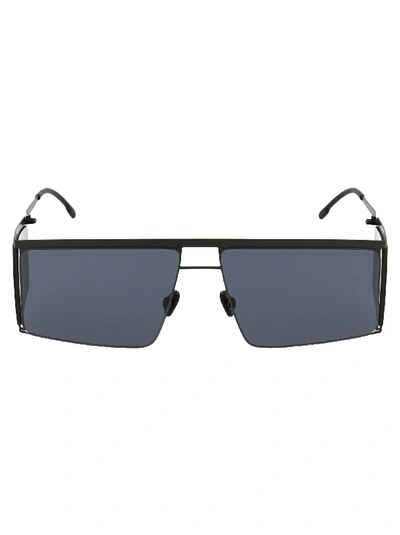 Shop Mykita Sunglasses In Black/darkgrey Sides Darkgrey Solid