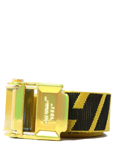 Shop Off-white Yellow Buckle Belt