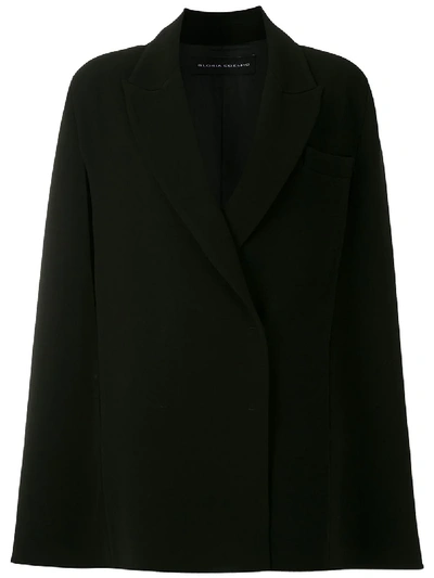 Shop Gloria Coelho Slit Sleeves Coat In Black