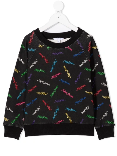 Shop Little Marc Jacobs Logo-print Cotton Sweatshirt In Black