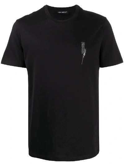 Shop Neil Barrett Lightning Bolt T-shirt In Black