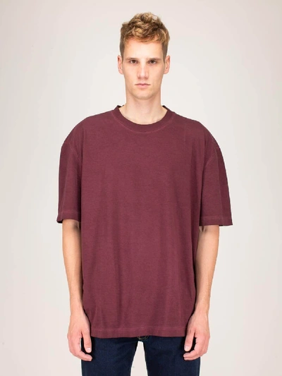 Shop Maison Margiela T-shirt Faded Bordeaux In Red