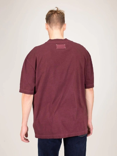 Shop Maison Margiela T-shirt Faded Bordeaux In Red