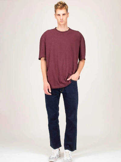 Shop Maison Margiela T-shirt Faded Bordeaux In Red