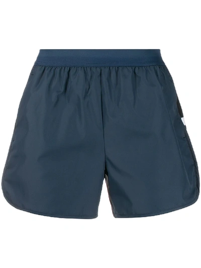 Shop Thom Browne Flyweight Tech 4-bar Running Shorts In Blue