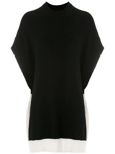 Shop Gloria Coelho Knitted High Neck Blouse In Black