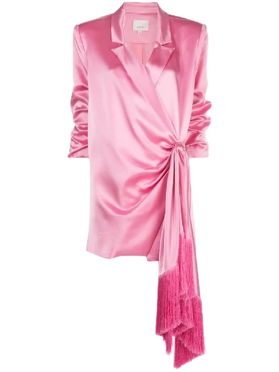Shop Cinq À Sept Shannon Tuxedo Mini Dress In Pink