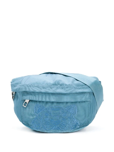 Shop Kenzo Tiger Embroidered Belt Bag In Blue
